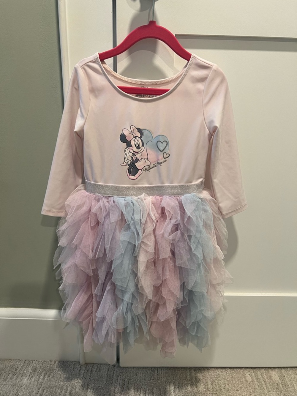 Disney Pink and Light Blue Minnie Graphic Tank Top